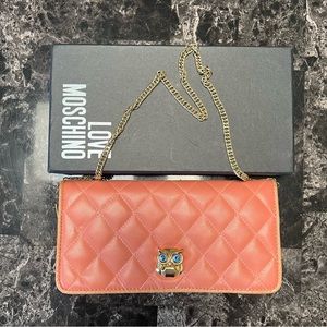 Love Moschino quilted crossbody bag in pink